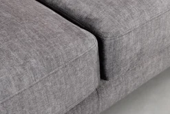 Design Ecksofa MANHATTAN 295cm dunkelgrau Samt Federkern 3-Sitzer Metallfüße