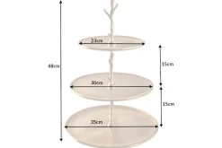 Design Etagere ABSTRACT 50cm gold Metall mit drei Etagen