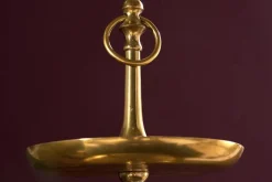Design Etagere ORIENT 65cm gold im Wild Hammerschlag mit drei Etagen