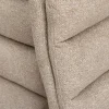 Design Freischwinger Stuhl COMFORT beige Strukturstoff mit Metallgestell