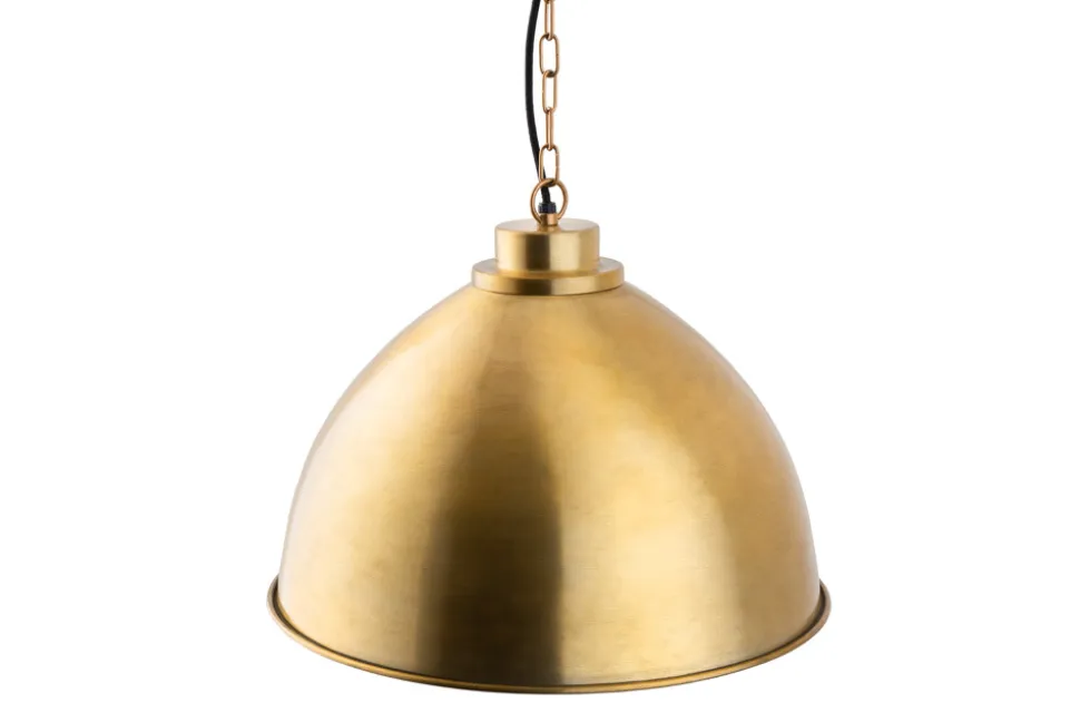 Design Hängelampe INDUSTRIAL 45cm gold Metall rund Pendelleuchte höhenverstellbar