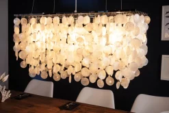 Design Hängelampe SHELL REFLECTIONS 80cm Muschellampe Perlmutt