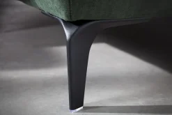 Design Hocker MARRAKESCH 110cm flaschengrün Samt mit Ziersteppung