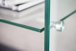 Design Konsolentisch FANTOME 100cm Glas transparent mit Ablage