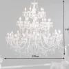Design Kronleuchter CRYSTAL XXL 120cm klar Acryl 30-armig Kristall-Lampe