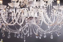 Design Kronleuchter CRYSTAL XXL 120cm klar Acryl 30-armig Kristall-Lampe