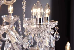 Design Kronleuchter CRYSTAL XXL 120cm klar Acryl 30-armig Kristall-Lampe