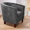 Design Lounge Sessel HEMINGWAY dunkelgrau Samt Armlehnen Cocktailsessel