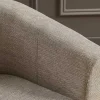 Design Lounge Sessel HEMINGWAY taupe Strukturstoff mit Armlehnen Cocktailsessel