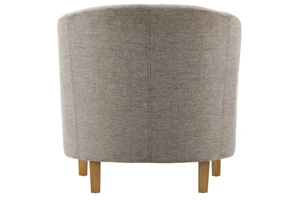 Design Lounge Sessel HEMINGWAY taupe Strukturstoff mit Armlehnen Cocktailsessel