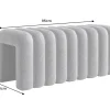 Design Polsterbank VOGUE 95cm grau Bouclé Bettbank