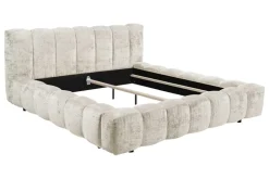 Design Polsterbett DIAMOND 180x200cm weiß Chenille Cremona inkl. Matratze Topper Lattenrost