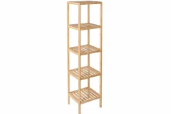 Design Regal LAGOON SPA 145cm Bambusholz vier Fächer Badregal