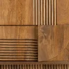 Design Sideboard ART DECO 170cm braun smoked Mangoholz massiv 3D-Front