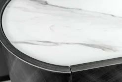 Design Sideboard REFLECTION 150cm weiß Keramik Marmor anthrazit 3D Effekt brushed Finish