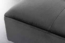 Design Sitzbank BOUTIQUE 100cm dunkelgrau Samt schwarze Metallbeine