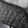 Design Sitzbank EUPHORIA 160cm dunkelgrau Samt Retrostil Ziersteppung Hairpin Legs Metallbeine Armlehnen
