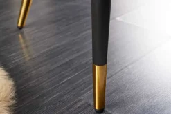 Design Sitzbank PARIS 160cm senfgelb Samt Retro Rückenlehne