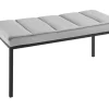 Design Sitzbank PETIT BEAUTÉ 80cm grau Samt schwarzes Gestell