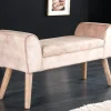 Design Sitzbank SCARLETT 90cm beige coffee Samt