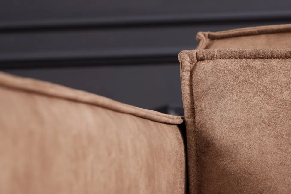 Design 3-Sitzer Sofa BOSSA NOVA 260cm antik taupe Microfaser Couch Wohnzimmer