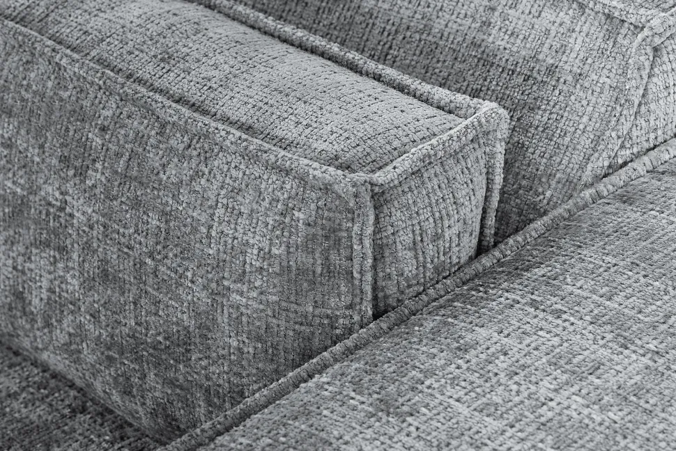 Design 3-Sitzer Sofa BOSSA NOVA 260cm grau Chenille XXL-Couch