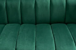 Design 2-Sitzer Sofa NOBLESSE 165cm smaragdgrün Samt Federkern goldene Metallfüße