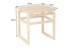 Design Sitzhocker LAGOON SPA 40cm Bambusholz Badhocker