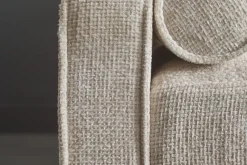 Design Sofa COZY VELVET 220cm beige Chenille Federkern 3-Sitzer mit goldener Kappe