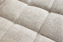Design Sofa COZY VELVET 220cm beige Chenille Federkern 3-Sitzer mit goldener Kappe