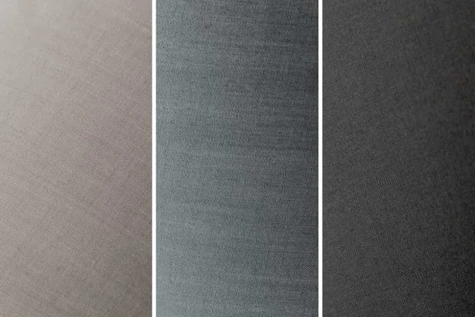 Design Stehlampe LEVELS 176cm schwarz grau mit 5 Leinenschirmen