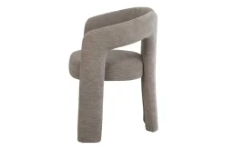 Design Stuhl ARCH greige Chenille mit Armlehne Rundum-Bezug