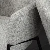 Design Stuhl NOBLESSE grau Chenille schwarzes Metallgestell