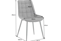 Design Stuhl ROADSTAR grau schwarze Metallbeine