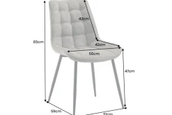 Design Stuhl ROADSTAR taupe schwarze Metallbeine