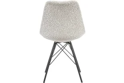 Design Stuhl SCANDINAVIA MEISTERSTÜCK beige grau Chenille schwarz Metallgestell