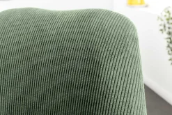 Design Stuhl SCANDINAVIA MEISTERSTÜCK grün Cord schwarz Metall-Gestell