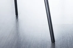 Design Stuhl VOGUE senfgelb Samt schwarze Metallbeine