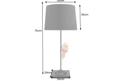Design Tischlampe WILDLIFE 75cm schwarz terracotta rund Papagei Skulptur