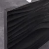 Design TV-Board WAVE 160cm schwarz Mangoholz mit 3D Schnitzereien hängend