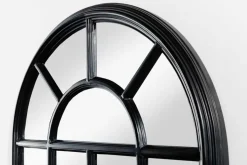 Design Wandspiegel CASTILLO 140cm schwarz Landhausstil Fenster
