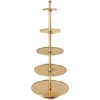 Design XXL Etagere ABSTRACT 150cm gold Metall mit fünf Etagen handmade