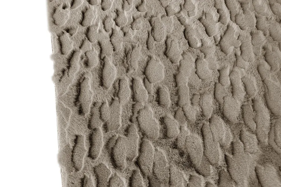 3D Hochflor Teppich DUNE 230x160cm taupe Hoch-Tief-Effekt