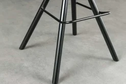 Drehbarer Design Barhocker BIG GEORGE anthrazit Samt Taschenfederkern mit Armlehnen