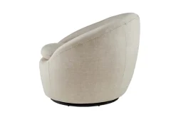 Drehbarer Design Sessel ALPINE beige Samt 360° mit Armlehnen