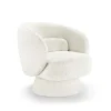 Drehbarer Design Sessel BOSSA NOVA beige Bouclé