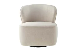 Drehbarer Design Sessel GATSBY beige Samt 360°