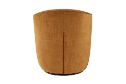 Drehbarer Design Sessel GATSBY senfgelb Samt 360°