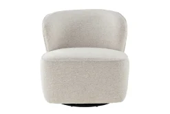 Drehbarer Design Sessel GATSBY beige Bouclé Tweed Soft 360°