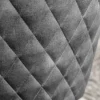 Drehbarer Design Stuhl EUPHORIA dunkelgrau Samt mit Armlehne Metallgestell schwarz